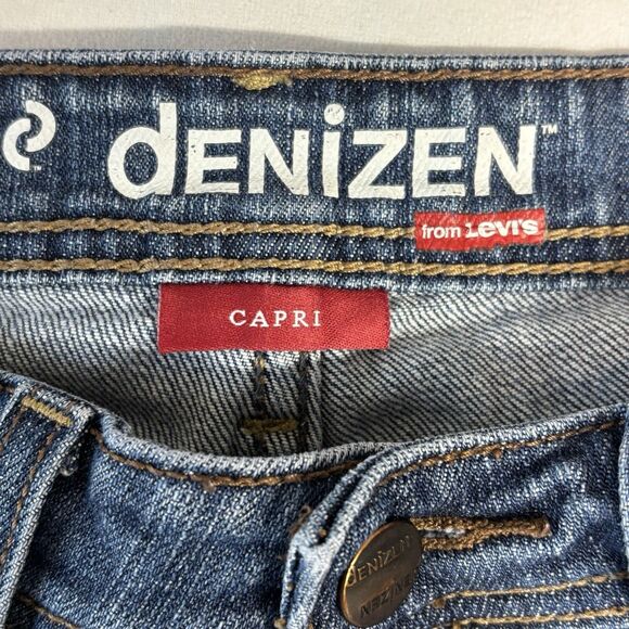 Denizen from Levis  Capri Blue Jeans Rear Button Flap Pockets - Picture 11 of 13